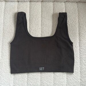 Set active box cut bra